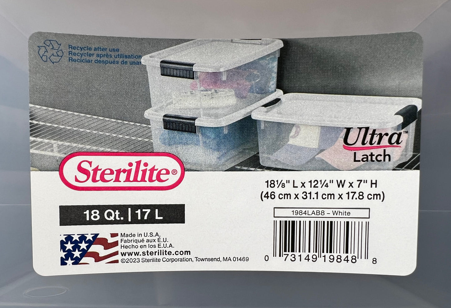 Sterilite Ultra Latch Box Replacement Latch Handle (2-pack), 18 Qt, 30 Qt